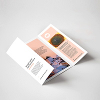 Brochure pliée personnalisée imprimée, laminée, en papier couché, avec reliure de dépliants, dossiers d'entreprise, magazines