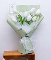 Lot de 5 feuilles de papier texturé pierre pour emballage floral et fournitures de fleuriste, papier crépon marbré pour emballage cadeau