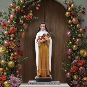 Statua <span class=keywords><strong>Religiosa</strong></span> in Resina di Santa Teresa con Bouquet di Fiori, Decorazione da Tavolo per <span class=keywords><strong>la</strong></span> Casa - Product Image 6