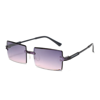 2023 nouvelle couleur bonbon carré lunettes De soleil gelée couleur mode sur la taille carré sans monture lunettes De soleil femmes Lentes De Sol Para Mujer