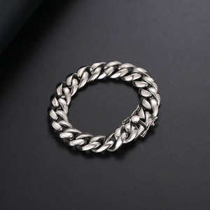 Cuban <b>Chain</b> Bracelet Gold And Silver Men's Fashion Jewelry CE385 <b>Titanium</b> Steel Hip Hop Style - Product Image 3
