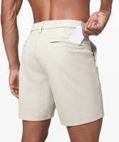 Shorts de golf pour hommes quantité minimale de commande bas uniforme de golf personnalisé polyester coupe classique shorts de golf élastiques pour hommes