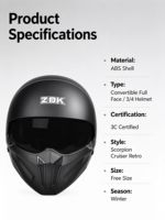 Casque convertible YQH ABS 3C Winter Cruiser Retro intégral