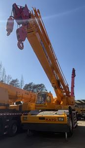 Grue tout-terrain robuste KR50H pour la construction portuaire, Kato TADANO G SANYY ZOOLIONN, grue hydraulique 50 tonnes, moteur - Product Image 4