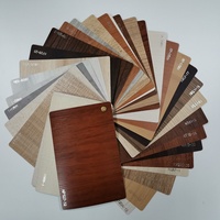 Dessus de table en bois de placage de PVC MDF de style design moderne en couleur noir et blanc populaire niveau E1