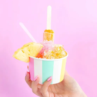 Tazones de Papel para Helado con Logotipo Personalizado al por Mayor, Vasos Desechables Ecológicos y Compostables para Postres Congelados y Yogur con Impresión Personalizada