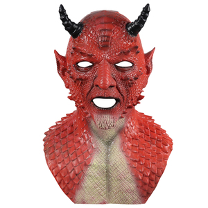 Máscara de <span class=keywords><strong>Diablo</strong></span> para <span class=keywords><strong>Halloween</strong></span> y Navidad, Segura, No Tóxica, de Látex, para Toda la Cara, con Guantes, Creativa, Duradera, para Bromas - Product Image 2