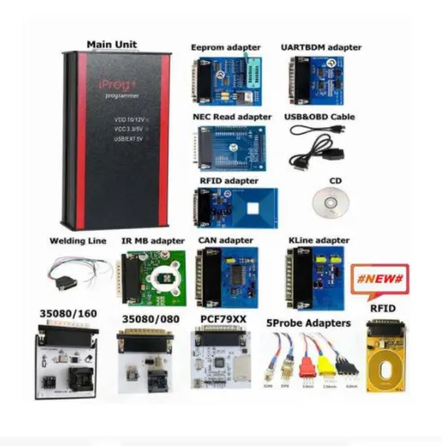 Nouvelle arrivée meilleure qualité V87 Iprog + support de programmeur de clé IMMO + réinitialiser Iprog Pro jusqu'à 2019 remplacer Carprog