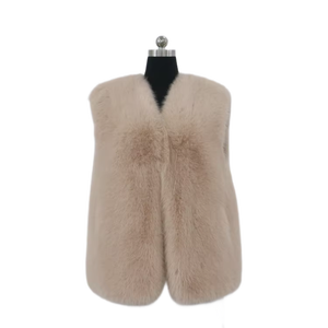 2025 nouveau hiver femme <span class=keywords><strong>fourrure</strong></span> de renard <span class=keywords><strong>gilet</strong></span> manteau hiver chaud blanc <span class=keywords><strong>fourrure</strong></span> <span class=keywords><strong>gilet</strong></span> veste <span class=keywords><strong>grande</strong></span> <span class=keywords><strong>taille</strong></span> <span class=keywords><strong>sans</strong></span> manches manteau - Product Image 2