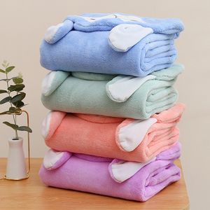 High Quality Velvet Newborn Bath Towel <b>Soft</b> <b>Baby</b> Swaddle <b>Blanket</b> for Shower Swimming Square Shape Cartoon Pattern for Bedroom - Product Image 2