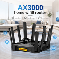 Routeur WiFi Haute Vitesse 1WAN+3LAN USB3.0 AX3000 Routeur Mesh Domestique WiFi6 Double Bande 2.4G 5.8G MT7981 OpenWrt Routeur Sans Fil Gigabit
