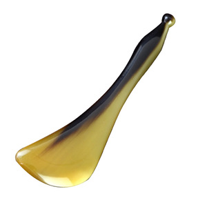 Papan Gua Sha klakson alami alat kecantikan penyembuhan pijat sehat tanduk kerbau hitam Guasha - Product Image 4