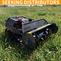 Mesin Pemotong Rumput Robot Multifungsi CE EPA Crawler Remote Control Mesin Diesel untuk Kebun dan Halaman