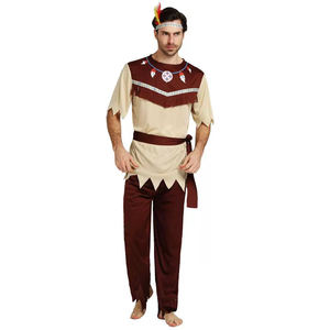 Disfraces de TV y películas de Halloween para mujeres y hombres Traje de <span class=keywords><strong>Guerrero</strong></span> nativo indio y vestido de doncella Estilo indio <span class=keywords><strong>americano</strong></span> - Product Image 2