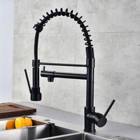 ORTONBATH Keran Dapur Kuningan Stainless Steel, Keran Mixer, Keran Dapur Pegangan Tunggal