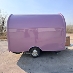 Meilleur Prix Chariot à Bubble Tea, Chariot de Concession pour Fruits et Vins, Chariot de Vente de Café, Food Truck, Remorque Mobile Ronde pour Boissons et Bonbons - Product Image 5