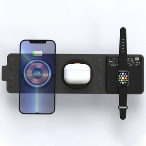 Nouveau chargeur sans fil magnétique pliable 15W avec fonction de charge rapide, support de téléphone intelligent, support pour montre, écouteurs, casque, sortie 1.25A - Product Image 4