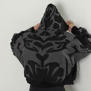 Sweat à capuche oversize à capuche personnalisé avec impression en relief, poids lourd, 100% coton, 500 g/m², fermeture éclair, fabricant pour hommes - Product Image 1