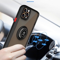 Coque mate pour iPhone 16 15 Pro Max 14 Plus 13 Pro 12 11 avec support rotatif à 360 degrés, antichoc et magnétique