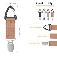 Clip élastique pour chapeau, support mains libres pour sacs de voyage, accessoire pour sacs à dos et bagages, maintient en toute sécurité les chapeaux de soleil
