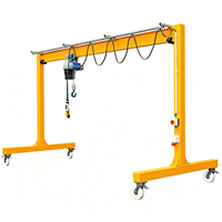Prix bas 1T Petite mini grue à portique portable avec palan télécommandé
