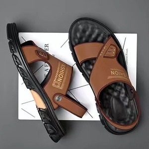 Sandalias de Verano para Hombre, de Cuero Suave, Transpirables, con Tiras Cruzadas, Casuales para Exteriores, de Doble Uso - Product Image 4
