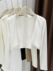 Gebreide geborstelde lange casual cardigan voor dames, herfst, V-hals, 2025 nieuw, camisole, buitenkleding, petite shawl jurk, kleine jas, high-end - Product Image 3