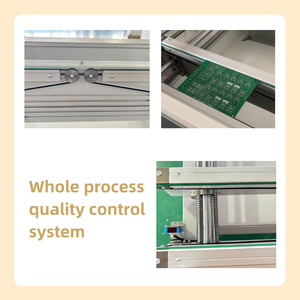 Station de travail ergonomique pour convoyeur de circuits imprimés (PCB) avec moteur à roulement, contrôle PLC + écran tactile, détection de refroidissement SMT, durable, garantie 1 an - Product Image 3