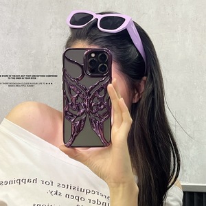 2025 petit creux tridimensionnel de galvanoplastie haut de gamme pour 17 <span class=keywords><strong>Pro</strong></span> <span class=keywords><strong>Max</strong></span> 16promax coque de téléphone E papillon de Dissipation thermique - Product Image 5