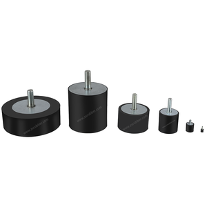 Vari Tipi di Cuscinetti Antivibranti in Gomma Naturale per Motori Industriali, Neri - Product Image 5