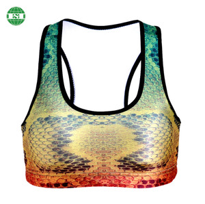<span class=keywords><strong>Boa</strong></span> Print Yoga Sport Bra Quick Dry Racer Back Bralette para gimnasio Personalización completa con su propio paquete de tecnología - Product Image 1