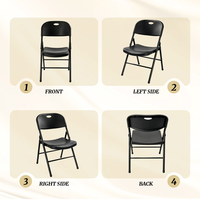 Chaises pliantes en plastique empilables de couleur blanche pour événements de mariage, appartements, hôpitaux, usage commercial et extérieur