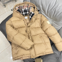Vestes d'hiver chaudes pour hommes à prix de gros : Doudoune matelassée 2-en-1 BUR avec col intérieur à carreaux classiques