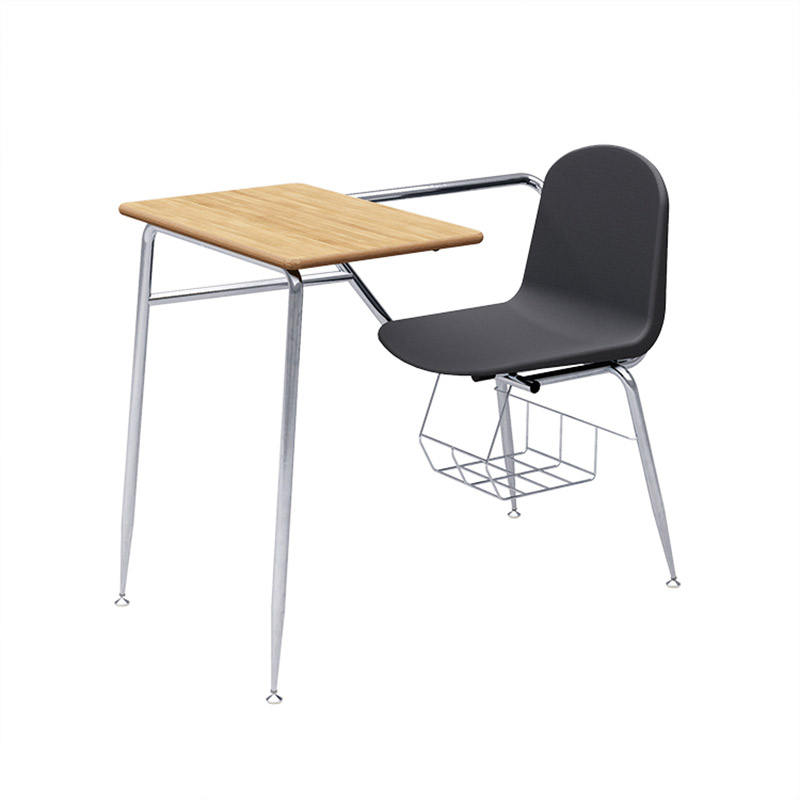 Guyana School Furniture Classic School Desk Chair Combo Classroom Arm Chair  With Writing Board Table