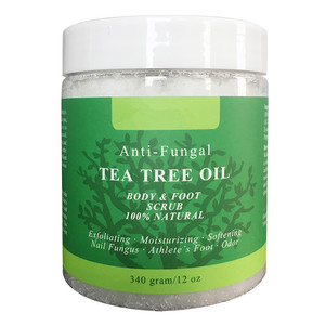 Gommage naturel pour le corps et les pieds, produit de marque, exfoliant, hydratant, adoucissant, soins de la peau, bain, arbre à thé, huile - Product Image 1