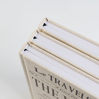 2026 cahiers de Journal à couverture rigide en lin personnalisés taille A4 fil couture reliure couleur feuille estampage pour une utilisation en cadeau