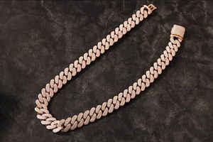 Cadena Cubana de Lujo Chapada en Oro Blanco de 24K con Diamantes Cultivados en Laboratorio, Joyería Hip Hop con Certificación IGI, Collar Unisex Elegante - Product Image 4