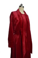 Robe de bureau formelle pour femme, en laine tissée, à manches longues, longueur genou, imprimé numérique, silhouette crayon, coupe ajustée, mode estivale