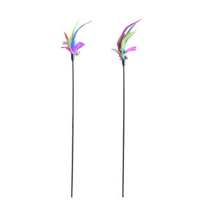 Umweltfreundliches Katzenspielzeug aus Kunststoff mit Glocke, Bunten Federn und Minzduft, IP67 Wasserdicht, Selbstzerstörendes Design für Katzen - Haustierzubehör - Product Image 5