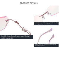 Nouvelles lunettes de vue pour presbytie, verres teintés, lunettes correctrices pour femmes, montures de lunettes flexibles en titane sans monture, lunettes de lecture