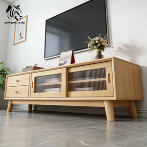 Mueble de TV de madera ecológico, hecho en fábrica, a precio económico, personalizable, con almacenamiento, listo para enviar, para sala de estar y dormitorio. - Product Image 5