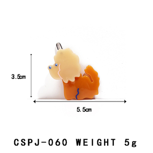 CANYUAN Divertenti Fermagli per Capelli a Forma di Cartone Animato Giallo Chiaro, Personalizzabili, in Acetato/Acrilico per Capelli Ricci, con Design 3D di Cucciolo Teddy - Product Image 2