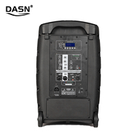 DASN DND12DDM 12 pouces 800W PEAK classe D amplificateur batterie DSP Microphone sans fil Portable haut-parleur actif alimenté système de sonorisation