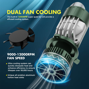 Rcj 12000lm t12 नेतृत्व वाली कार हेडलाइट्स 120 H1 h4 h7 h11 9005 9006 9007 9008 luces ऑटो 12v वोल्टेज - Product Image 3