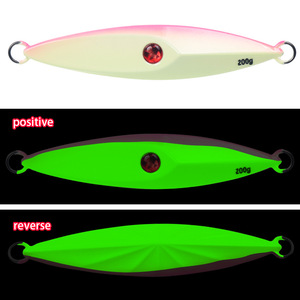 Señuelo de Pesca Jigging de 200g, Metálico, para Pesca en Aguas Profundas, Pesca en Agua Salada, Jigging Lento, Hundimiento Lento, Luminoso - Product Image 4