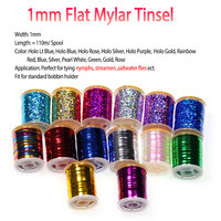 Neue 1mm breite flache Mylar Lametta Flash Tape Holo graphic für Fliegen binde materialien Flashback Nymphen Salzwasser Streamer Patterns