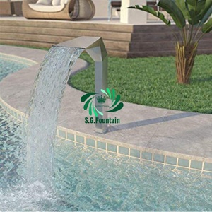 Fontaine murale cascade en acier inoxydable 304 avec éclairage LED pour <span class=keywords><strong>d</strong></span>écoration intérieure et extérieure 2026 - Product Image 5