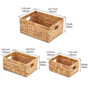 Mô Phỏng Mây Dệt Giỏ Dệt Cao Dệt Giỏ Máy Giặt Bánh Mì Thu Nhỏ Trẻ Em Wicker Cỏ biển Phân Loại Thùng - Product Image 3