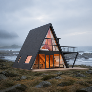 Luxuriöse Eisfeld-Lodge Modulare Villa Vorgefertigte Gastgewerbe-Entwicklung S990 Pro A-Frame Haus - Product Image 4