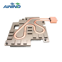 Plaques froides en aluminium pour serveur IA avec tuyauterie en cuivre, dissipateur thermique à refroidissement liquide perforé, dissipateur à ailettes refroidi par eau pour centre de données